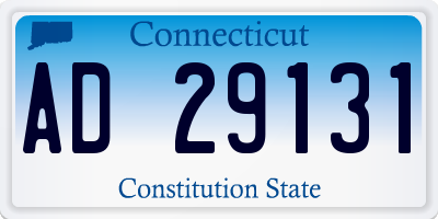 CT license plate AD29131