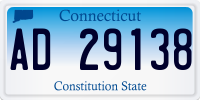 CT license plate AD29138