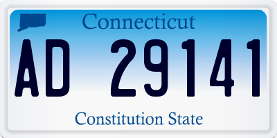 CT license plate AD29141