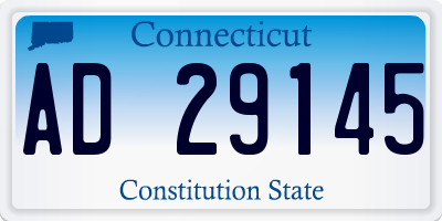 CT license plate AD29145