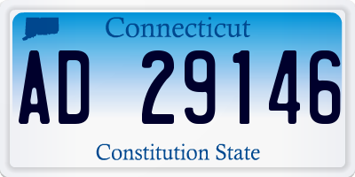 CT license plate AD29146