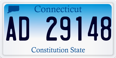 CT license plate AD29148