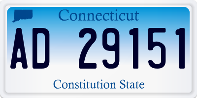 CT license plate AD29151