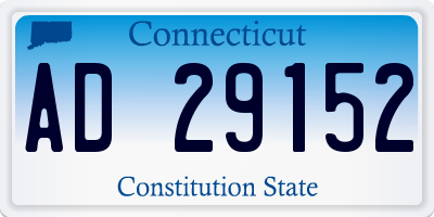 CT license plate AD29152