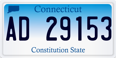 CT license plate AD29153