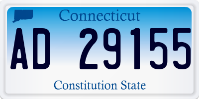 CT license plate AD29155