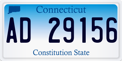 CT license plate AD29156