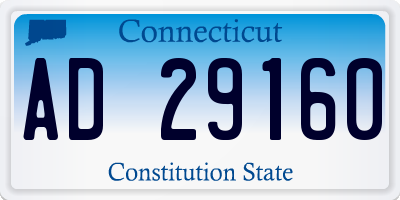 CT license plate AD29160