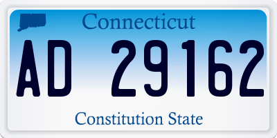 CT license plate AD29162