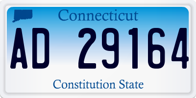 CT license plate AD29164