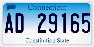 CT license plate AD29165