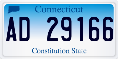 CT license plate AD29166