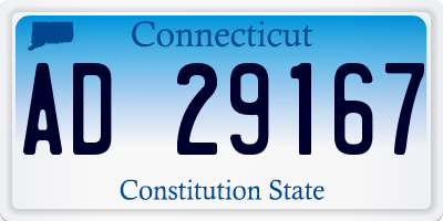 CT license plate AD29167