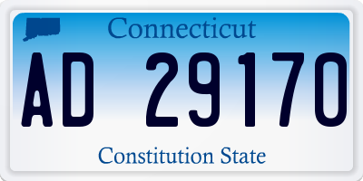 CT license plate AD29170
