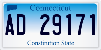 CT license plate AD29171