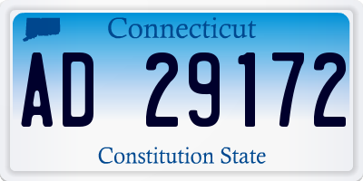 CT license plate AD29172