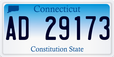 CT license plate AD29173