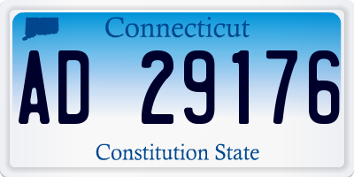 CT license plate AD29176