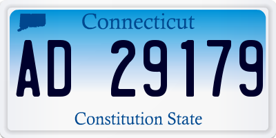 CT license plate AD29179