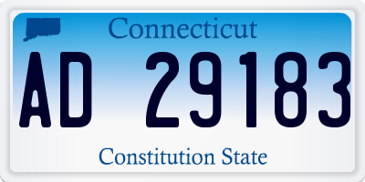 CT license plate AD29183