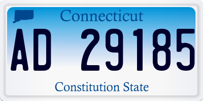 CT license plate AD29185