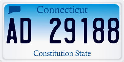 CT license plate AD29188