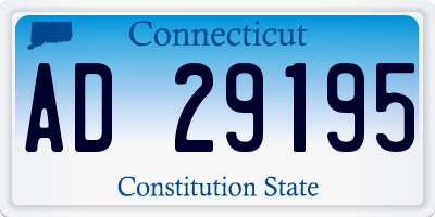 CT license plate AD29195