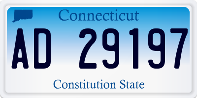 CT license plate AD29197