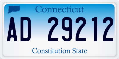 CT license plate AD29212