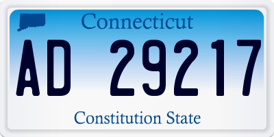 CT license plate AD29217