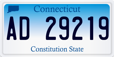 CT license plate AD29219
