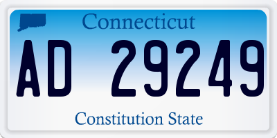 CT license plate AD29249