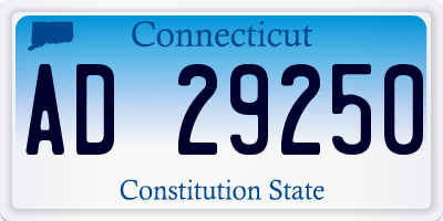 CT license plate AD29250