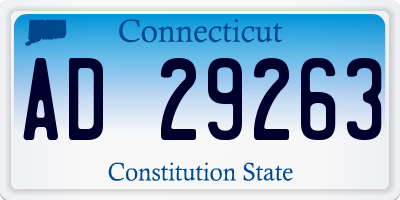 CT license plate AD29263