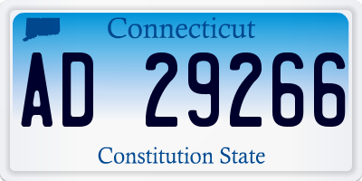 CT license plate AD29266