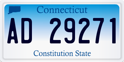 CT license plate AD29271