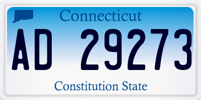 CT license plate AD29273
