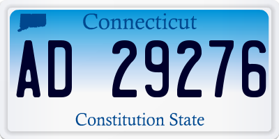 CT license plate AD29276