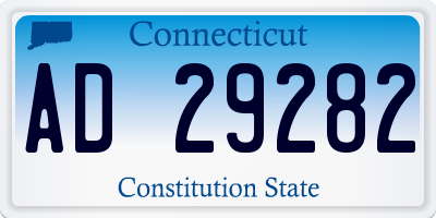 CT license plate AD29282
