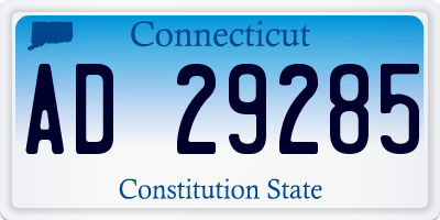 CT license plate AD29285