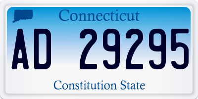 CT license plate AD29295