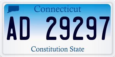 CT license plate AD29297