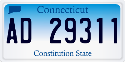 CT license plate AD29311