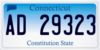CT license plate AD29323