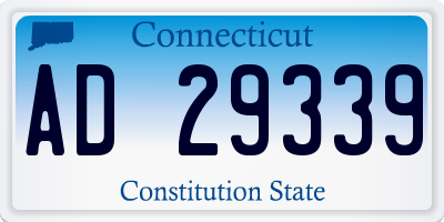 CT license plate AD29339