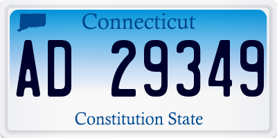 CT license plate AD29349