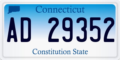 CT license plate AD29352
