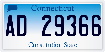 CT license plate AD29366
