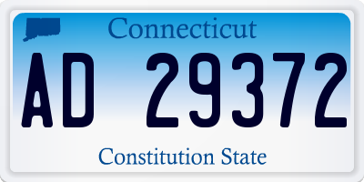 CT license plate AD29372