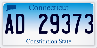 CT license plate AD29373